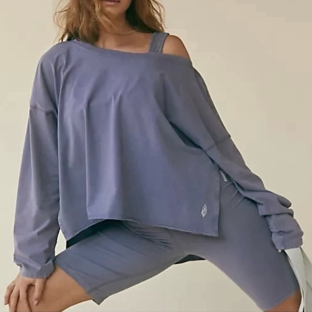 free people movement hot shot long sleeve tee in Nightingale